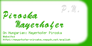 piroska mayerhofer business card